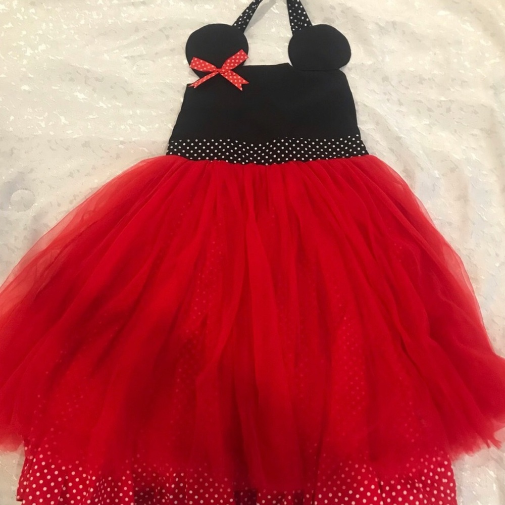 Be Girl NWT Black & Red Tulle Minnie-Inspired Halter DressvSize 10t